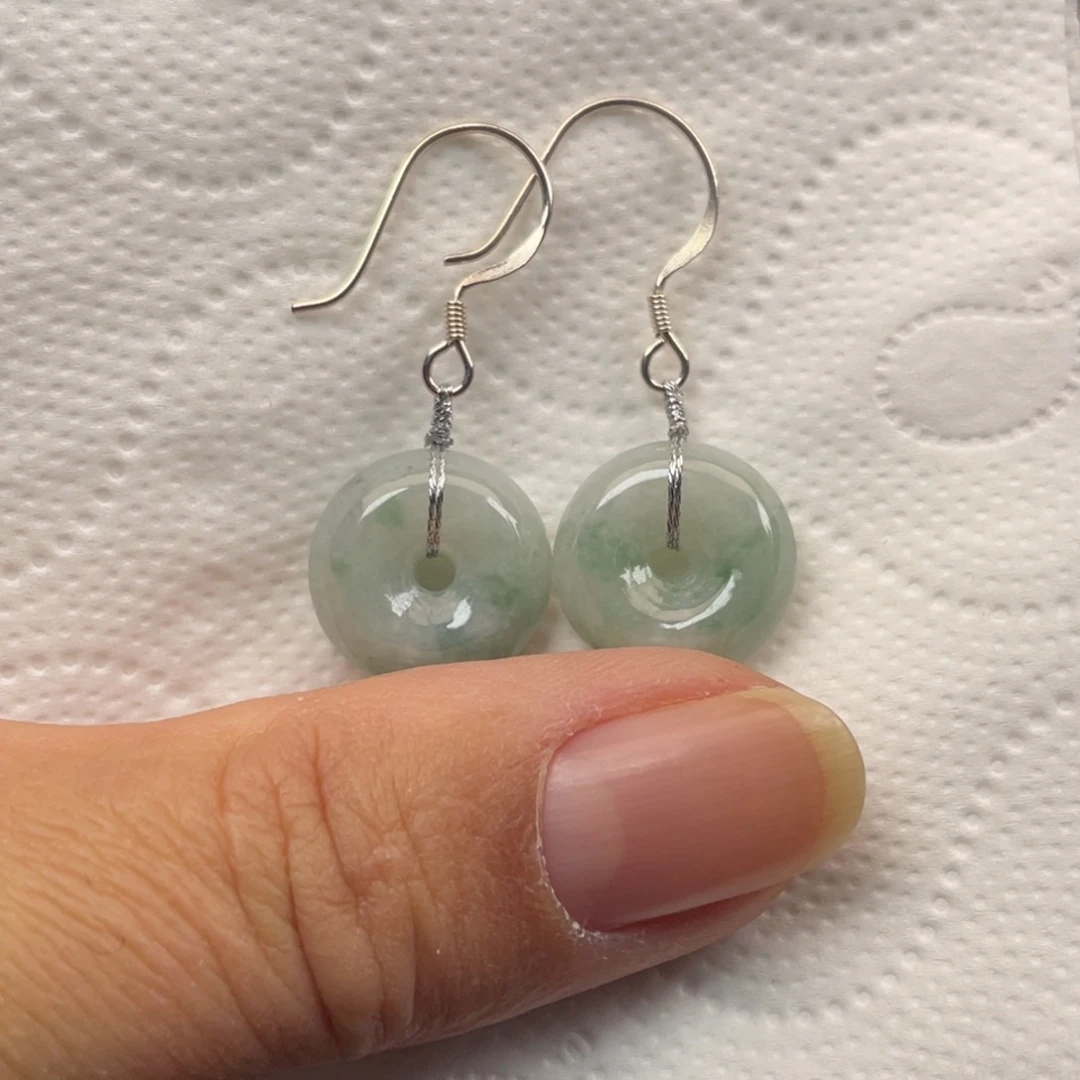 翡翠未镶嵌颈饰翡翠耳环