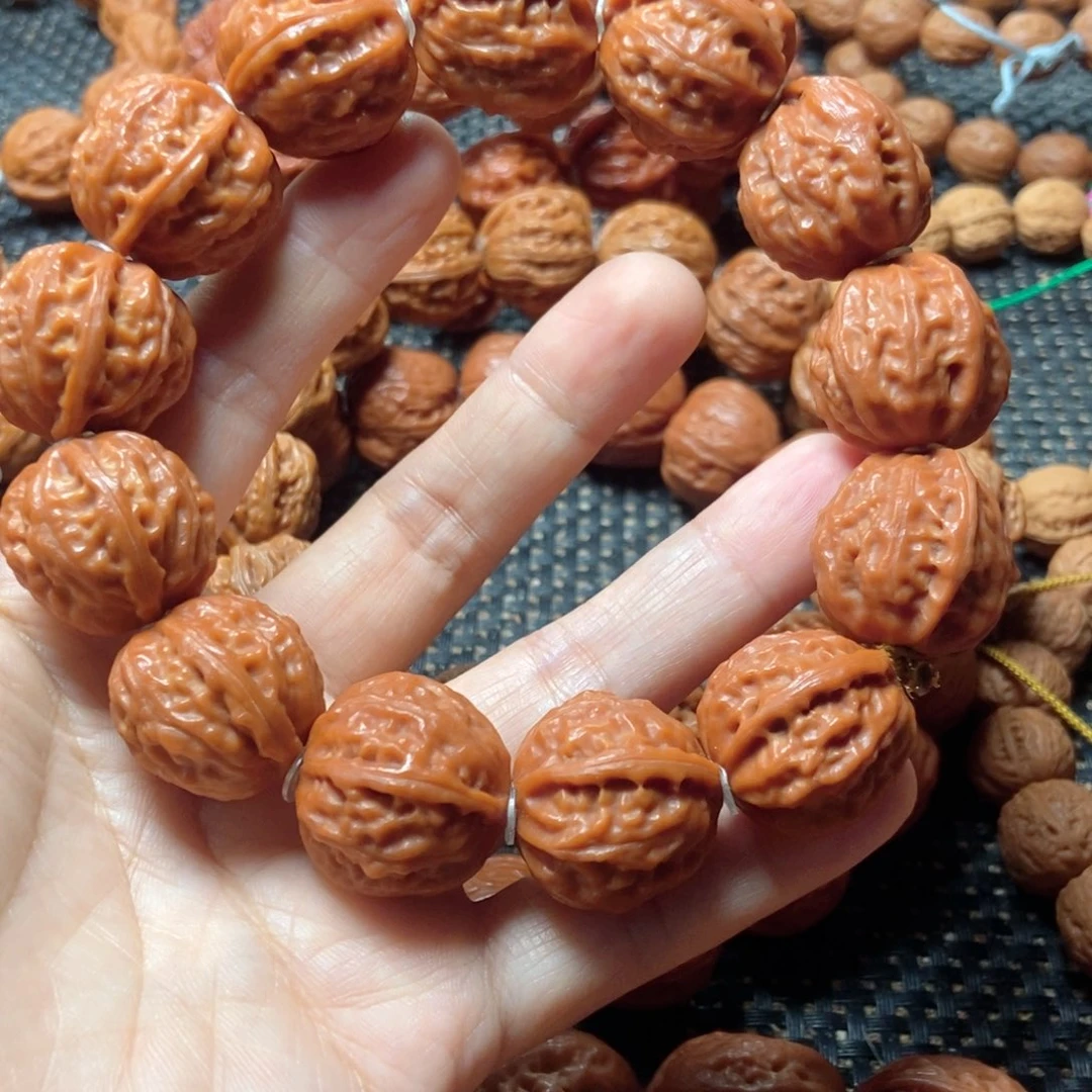 清***夫吊坠文玩核桃粗筋手串