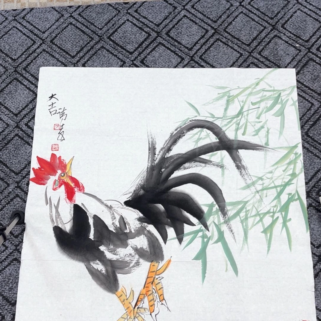 国画老师四尺斗方冯