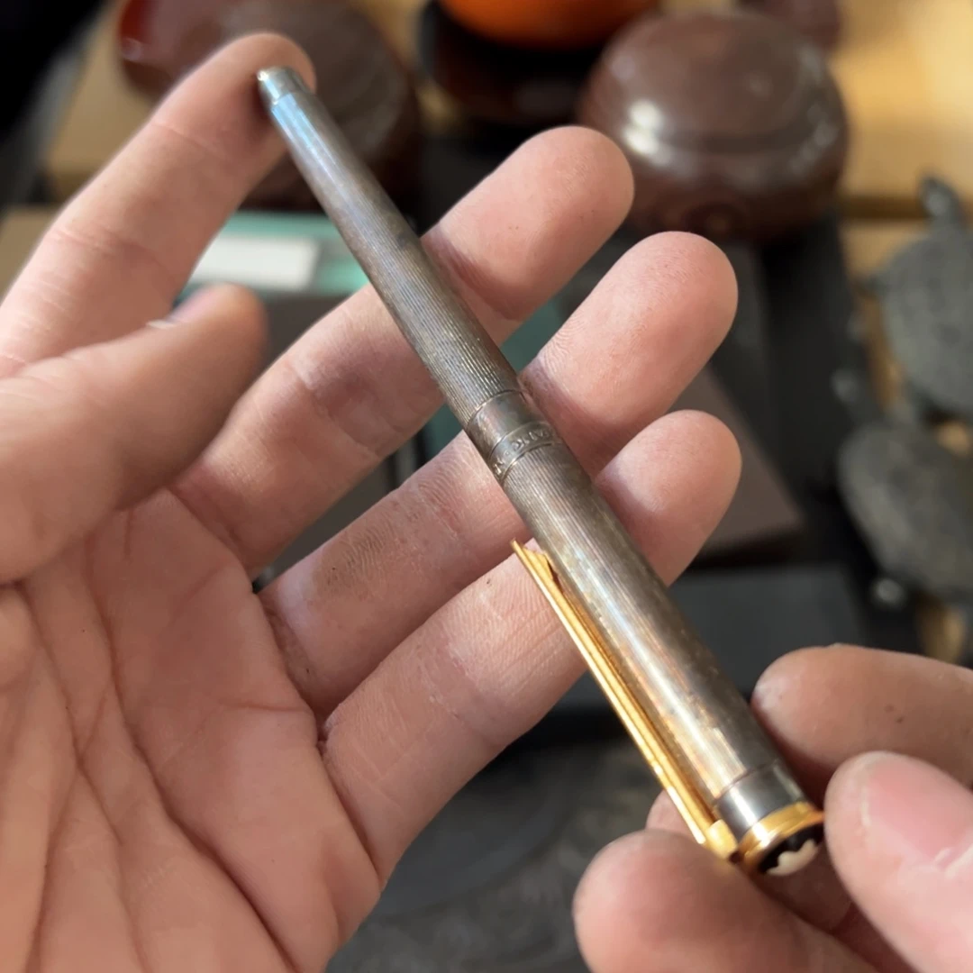 银日本中古工艺品摆件