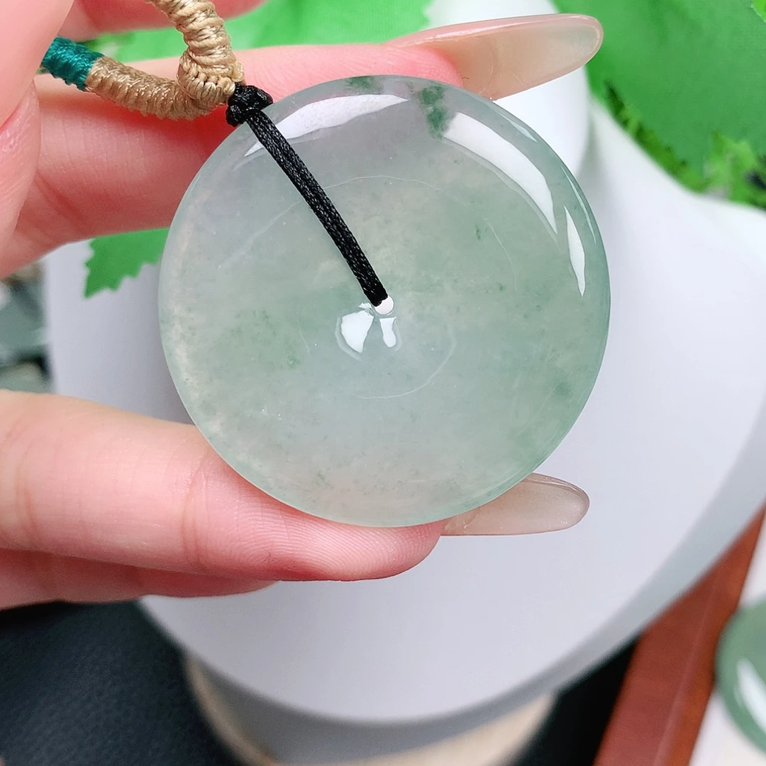 翡翠未镶嵌颈饰平安38.9-6.1