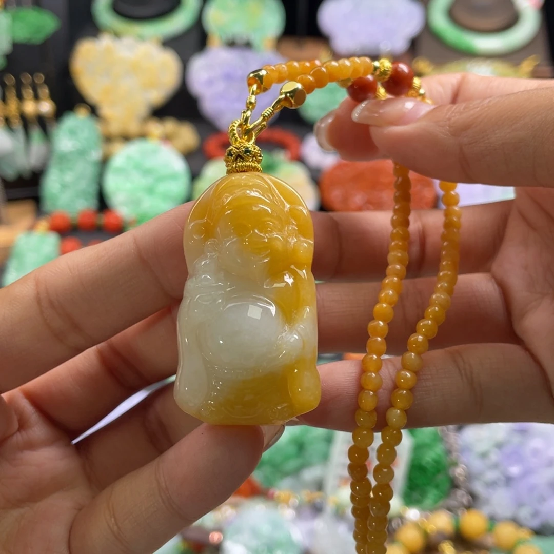 翡翠未镶嵌颈饰代编织