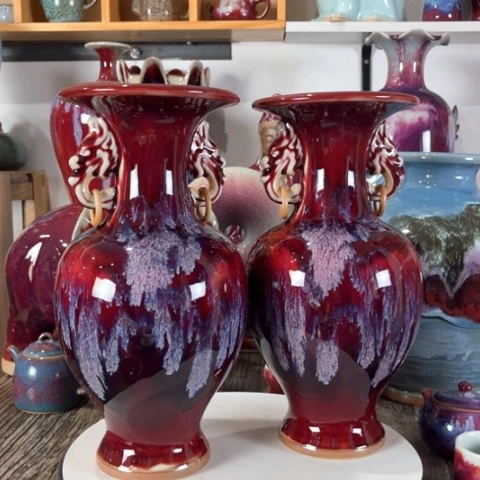 瓷片李*立神垕镇钧瓷艺术