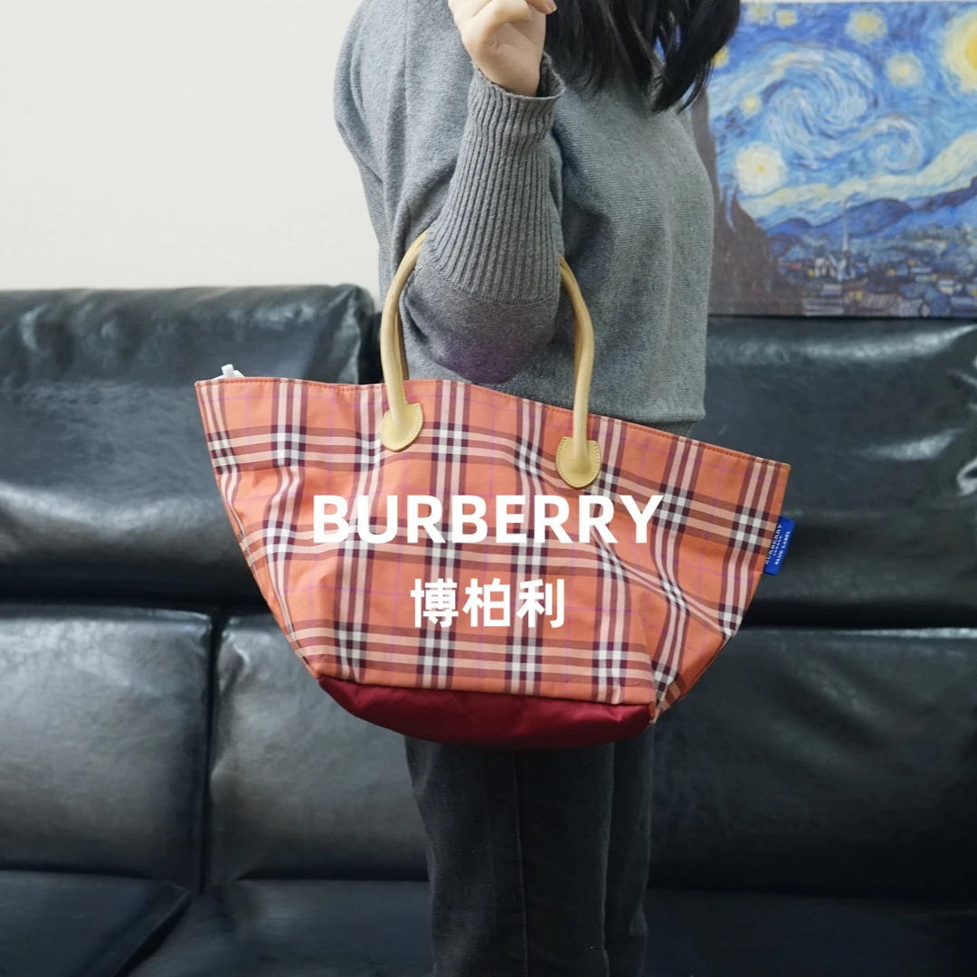 95新 BURBERRY/博柏利 巴宝莉 格纹手提包/ZG02423028/3028