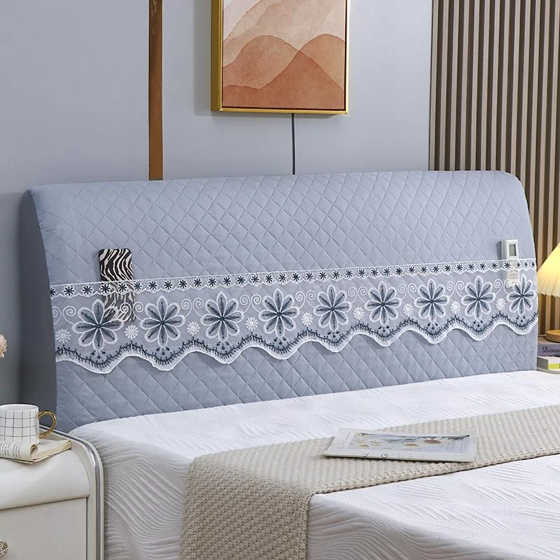 新款全包布艺床头罩夹棉弹力软包床头套罩防撞头欧式靠垫防尘罩TZ