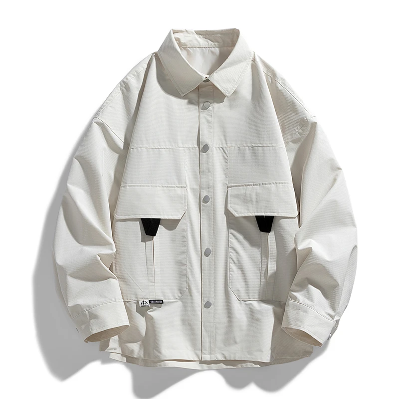 2025春季新款衬衫夹克男女同款宽松运动潮流外套6119