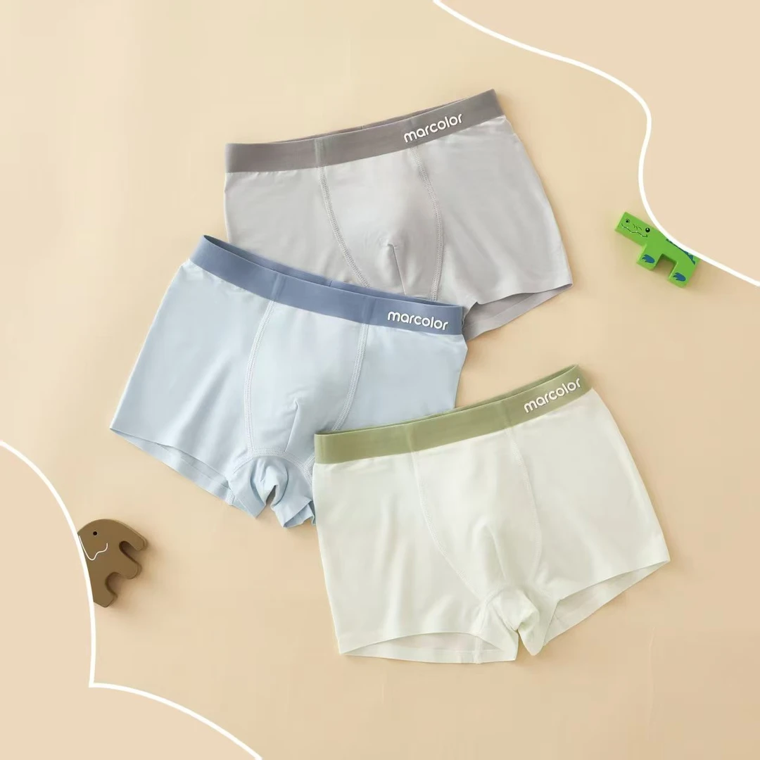马卡乐儿童无痕超薄夏季儿童男女平角内裤110-170