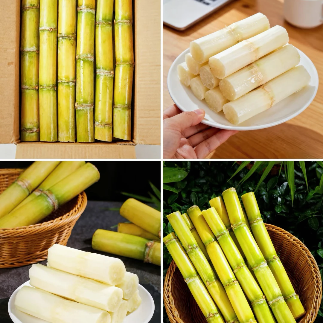 云南甘蔗清甜可口汁多新鲜当季现砍直发黄皮甘蔗