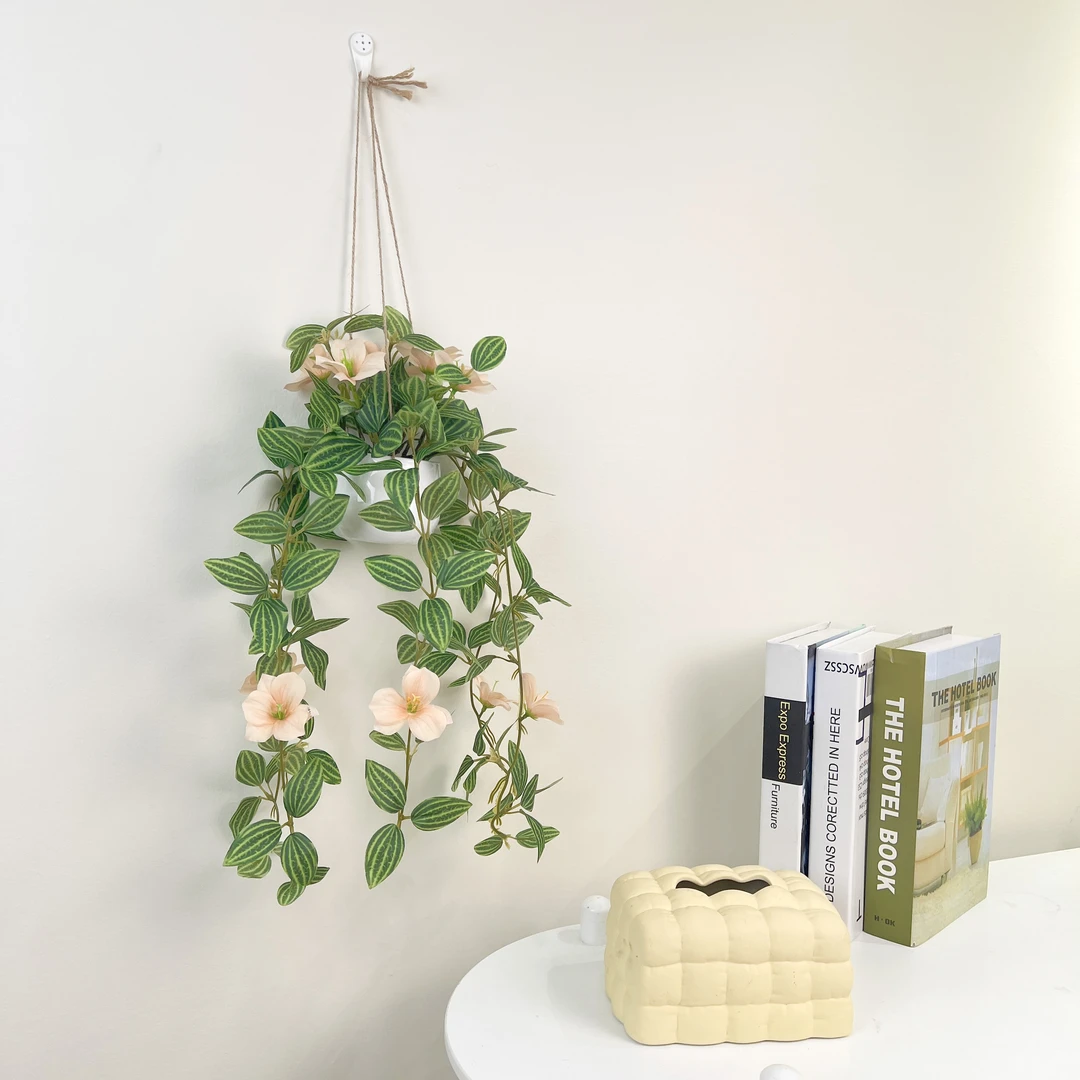 仿真吊兰垂吊吊花绿植仿真假花垂吊摆件花艺北欧客厅室内