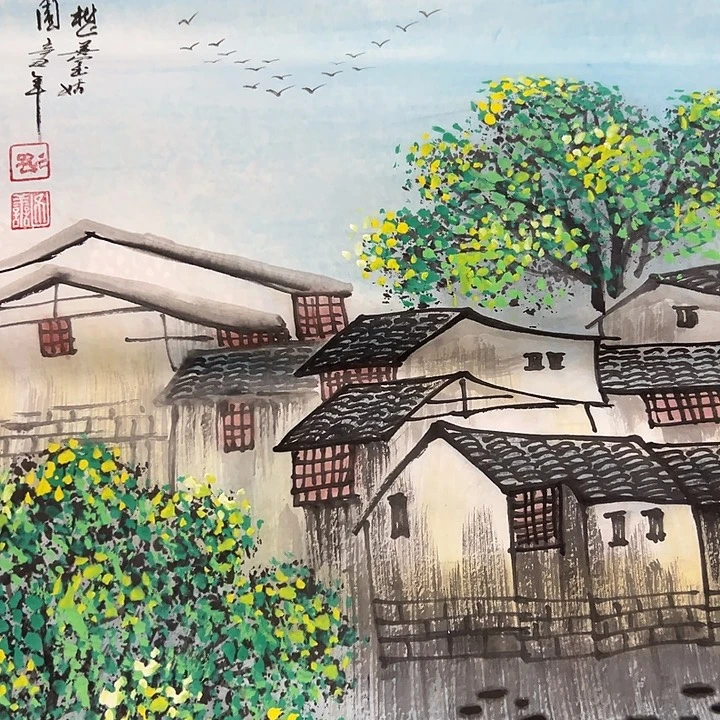 手绘国画作品欣赏