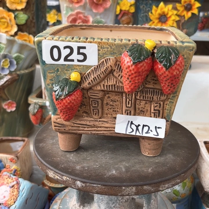 紫砂花盆粗陶材质多肉花盆