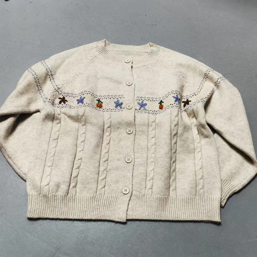 【南油玲姐】杏色长袖针织衫B6663