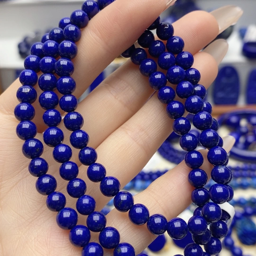 青金石未镶嵌手链5.8mm108