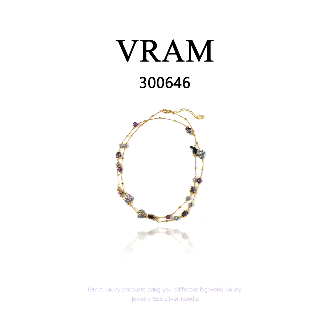 VRAM【紫藤花雨】项链~300646（82+5）