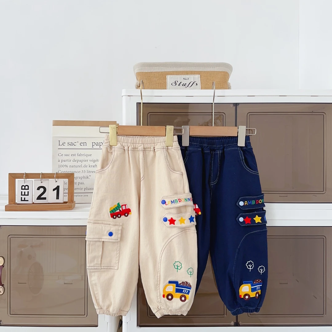 甜尔酱童装miki【梭织裤双色五角星026】