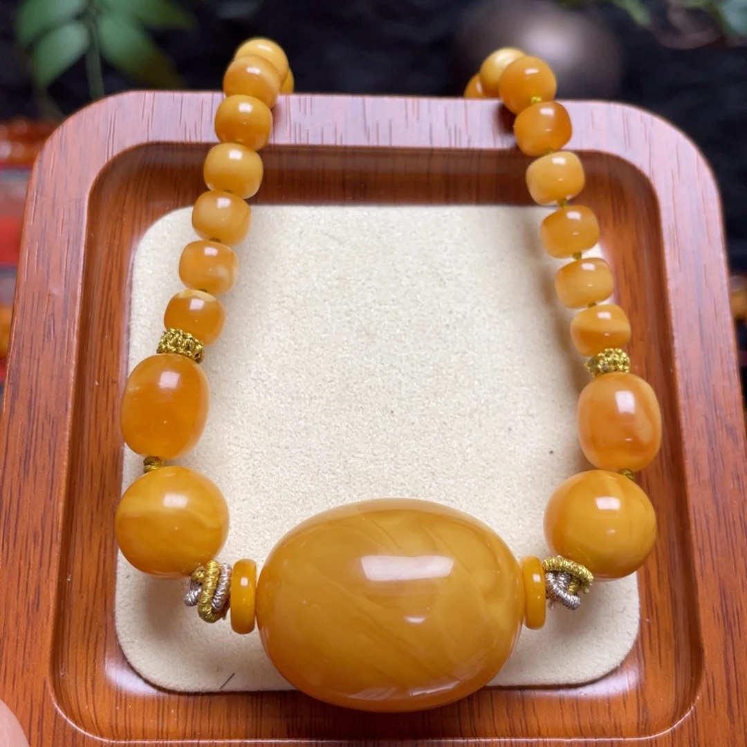 蜜蜡未镶嵌颈饰项链