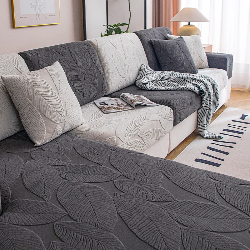 幸曼叶音四季简约通用型全盖沙发套罩全包万能套坐垫套防滑防猫抓