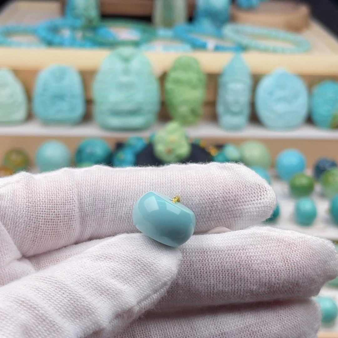 未镶嵌绿松石珠宝奇石15mm