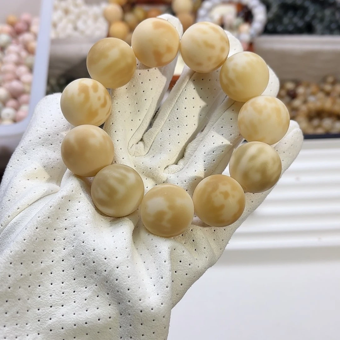 菩提根/象牙果手串A***k卡24哑光11颗默认微瑕