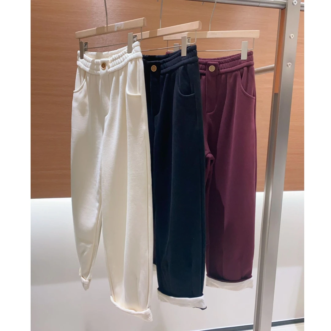 松紧腰宽松休闲直筒九分裤！2680