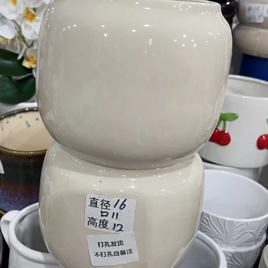 多肉绿植陶瓷花盆9.9包邮，有孔