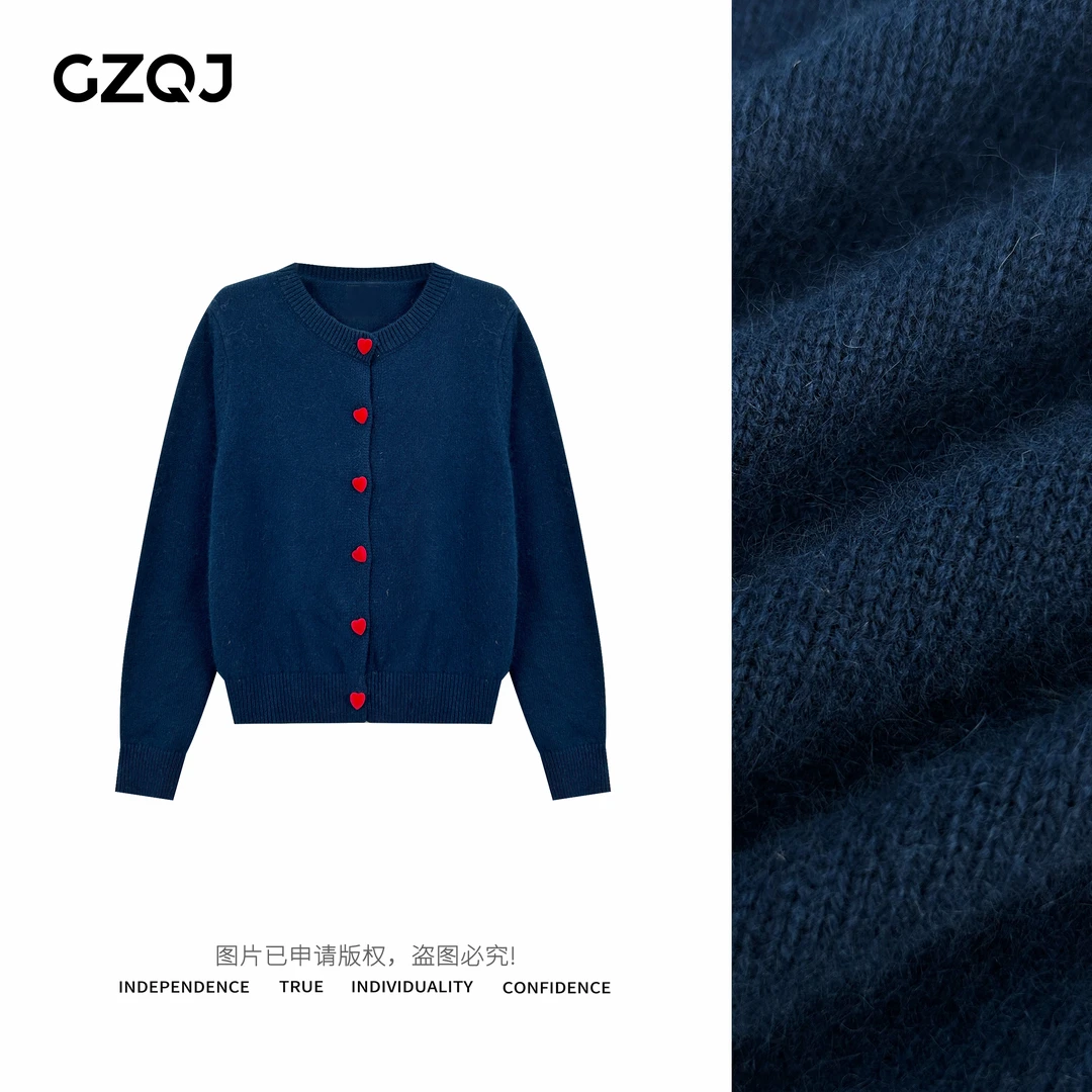 老琴私服【简爱日记】毛衣女秋冬新款圆领长袖针织衫 7286