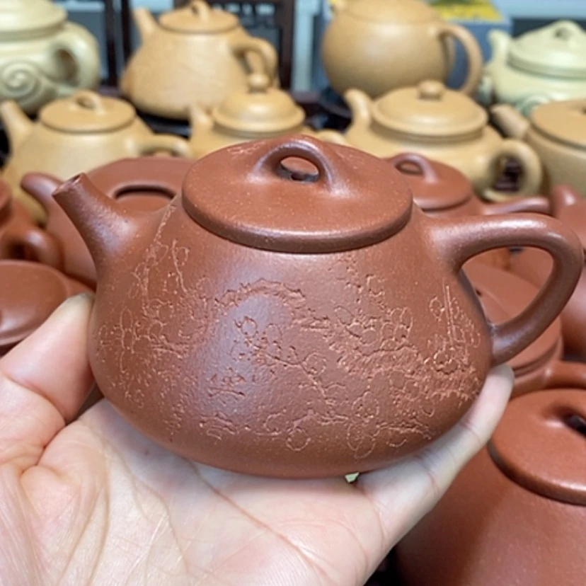 【闪购商品】紫砂茶壶红降坡半手工150毫升