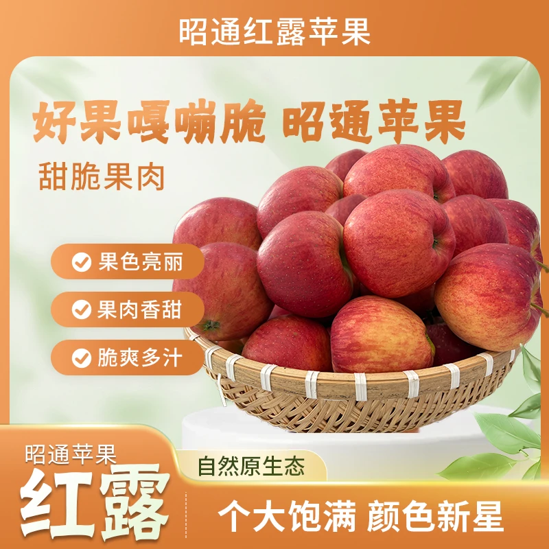 【仁汇优品S】云南昭通红露苹果普箱中果和大果（农产品地理标志）