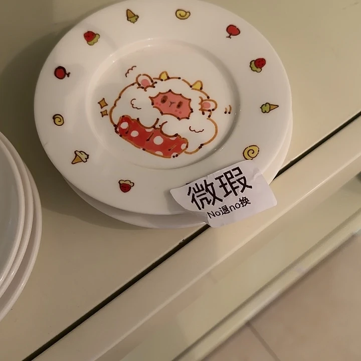 摆件陶不退不换卡通手绘