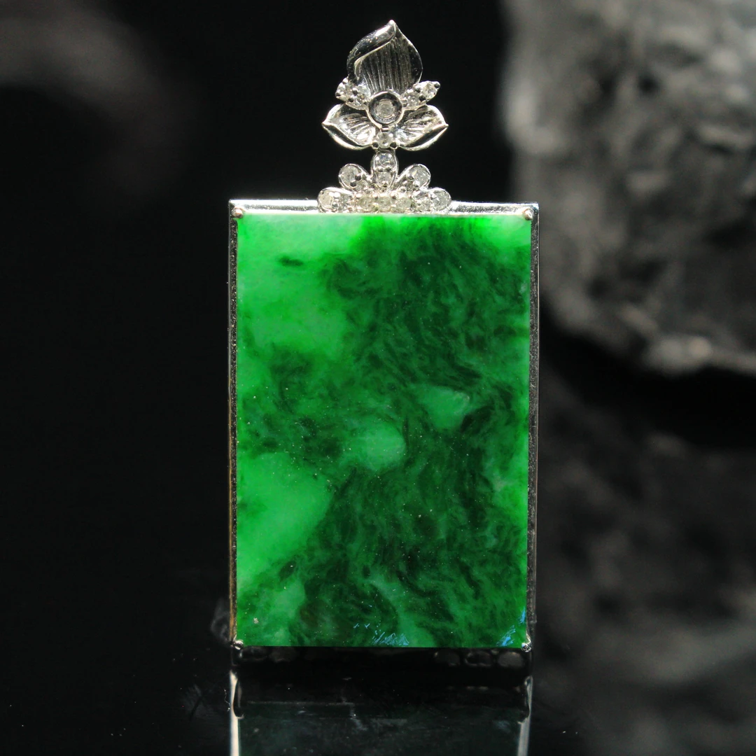 18ZB天然缅甸A货翡翠无事牌/200308嘉禾臻宝