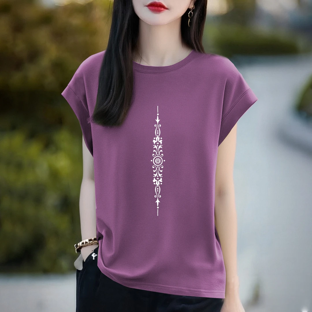 宽松显瘦拼接套头无袖夏季2025新款体恤洋气减龄气质百搭上衣女装