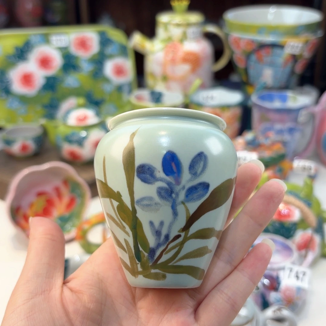 景德镇手绘高温釉下彩陶瓷茶具