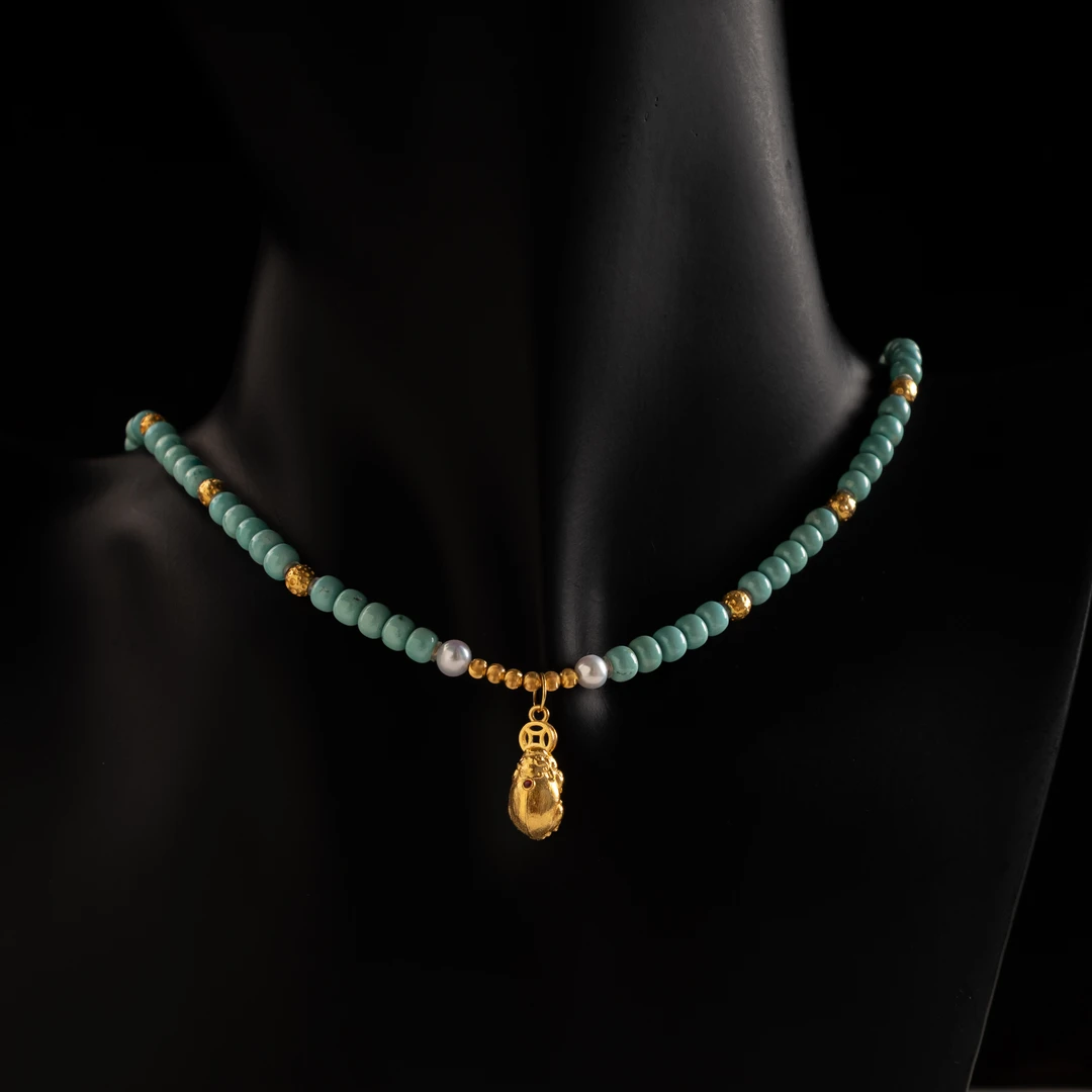 原矿绿松石高瓷精品设计款项链主理人精选节日好物百搭通勤气质款
