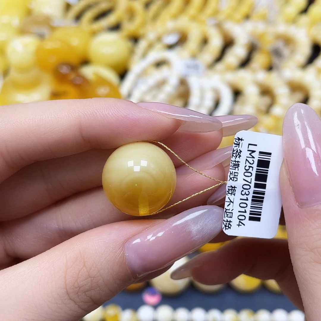 裸石蜜蜡未镶嵌圆珠17.7mm特色“眼睛”
