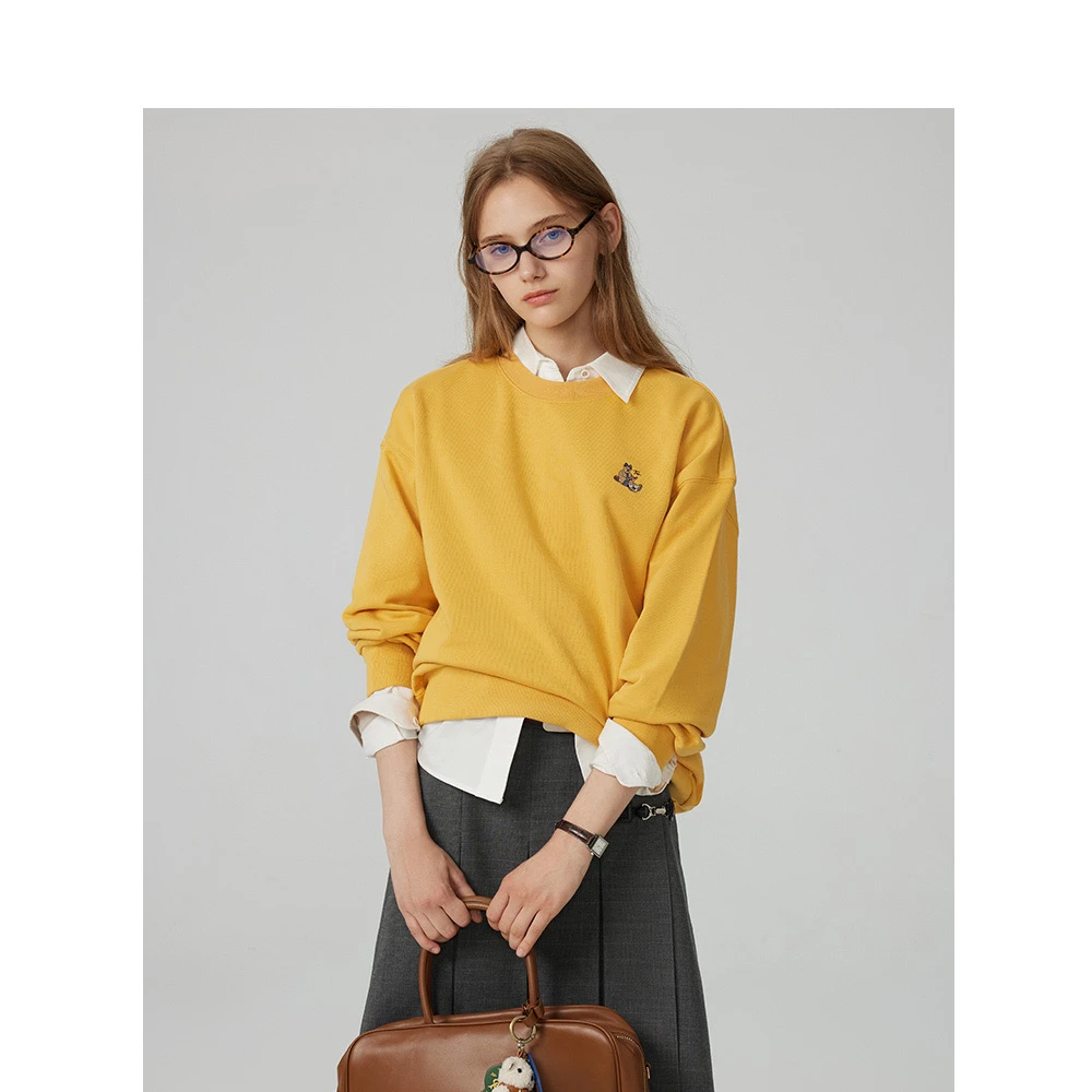 【女装优选WL】Teenie Weenie小熊卡通卫衣女新款上衣TTMA24O910Z