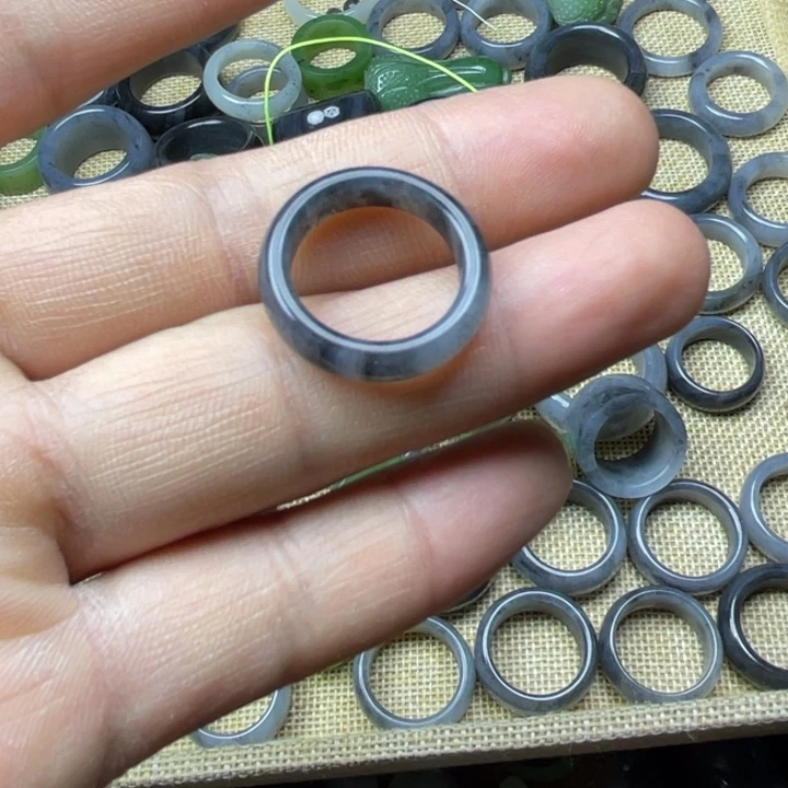 和田玉未镶嵌戒指轻**竹