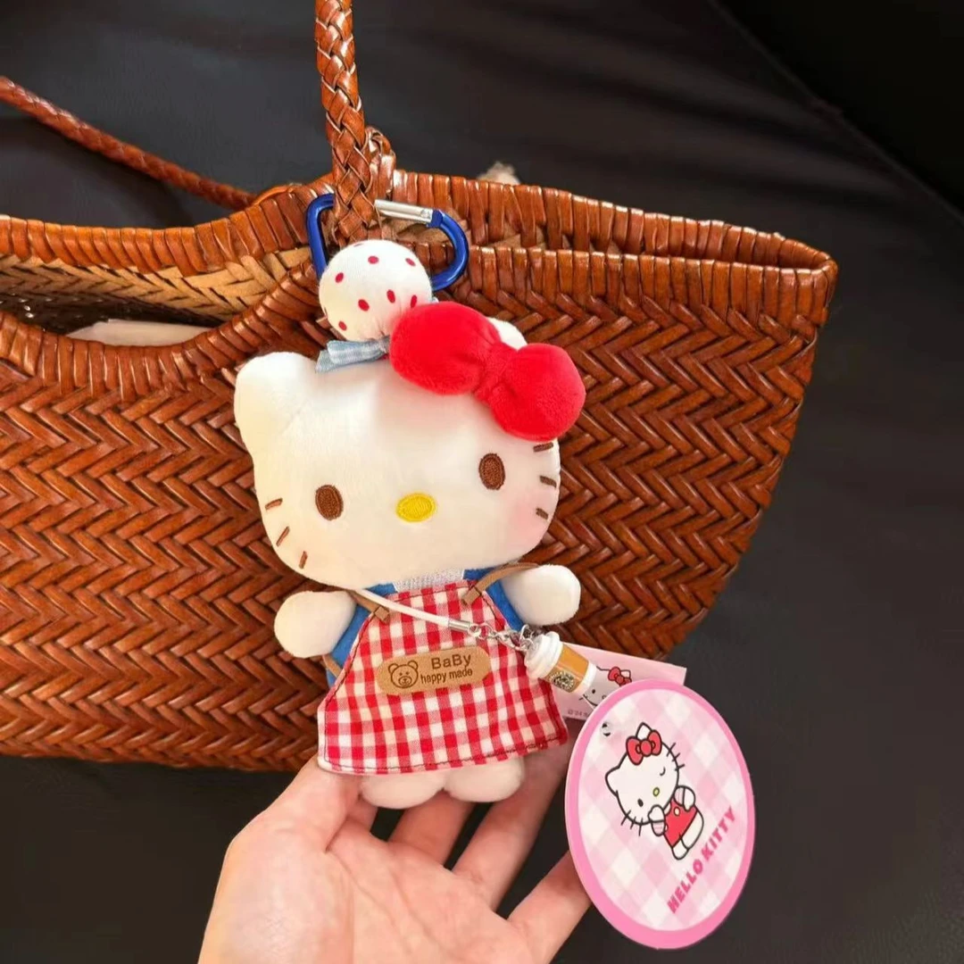 【正版】hellokitty包包挂件毛绒公仔女生KT猫hellokitty挂件正版