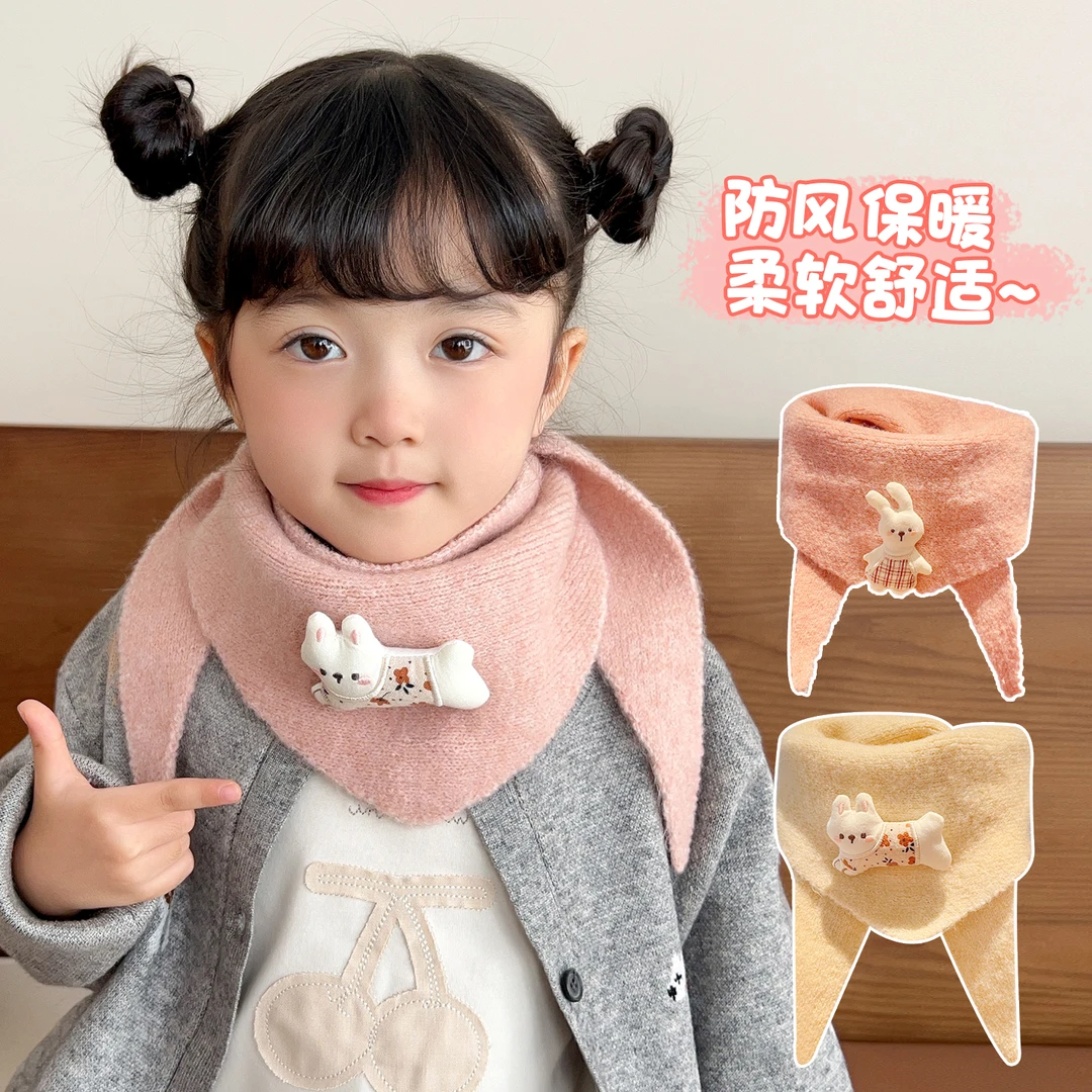 2025新款宝宝围巾卡通风春秋女围巾冬季风儿童保暖婴儿百搭防风