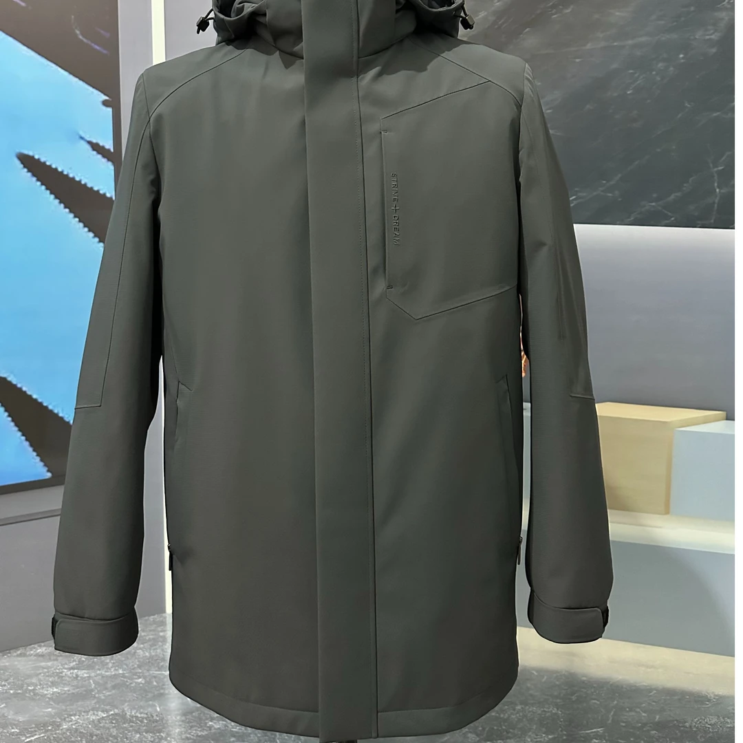 Red Matt/红马特男款保暖连帽两件套可脱卸鹅绒服防风防水秋冬款