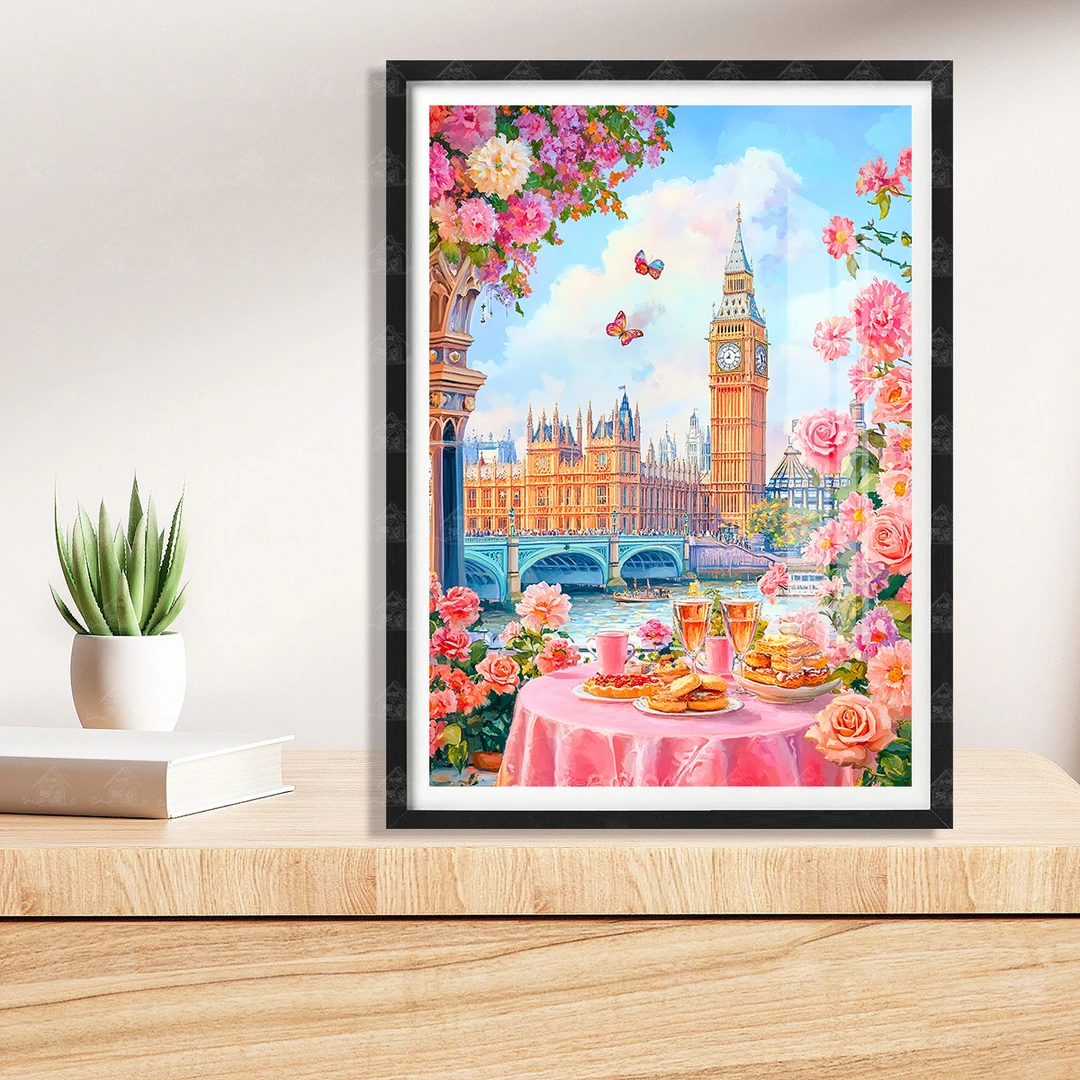 【进口棉布】爱阁十字绣玫瑰花园新款花卉唯美简约客厅书房手工线绣