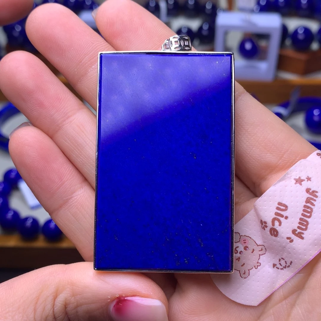 青金石吊坠(不含链)银S925镶嵌