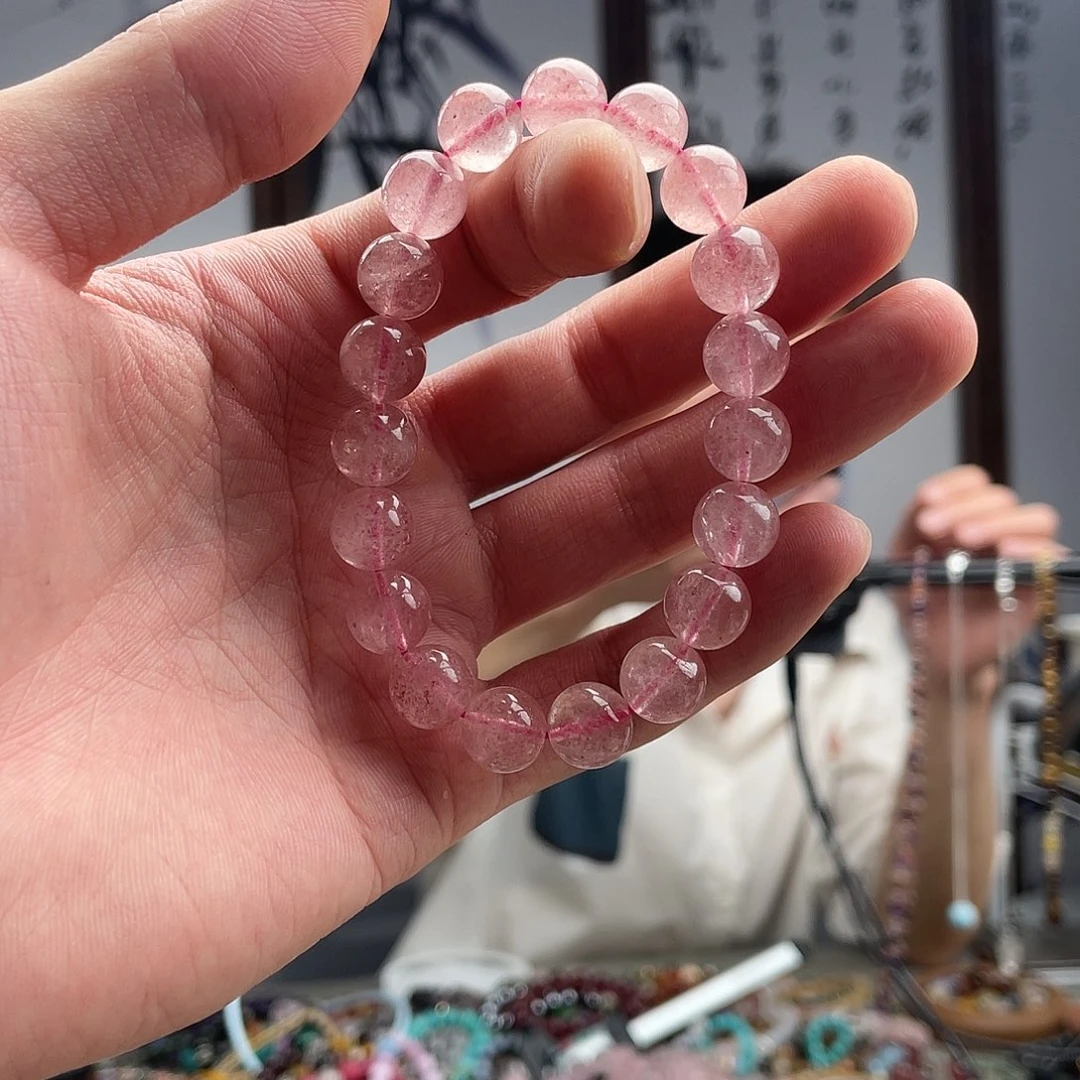 水晶手链未镶嵌草莓晶10.4㎜
