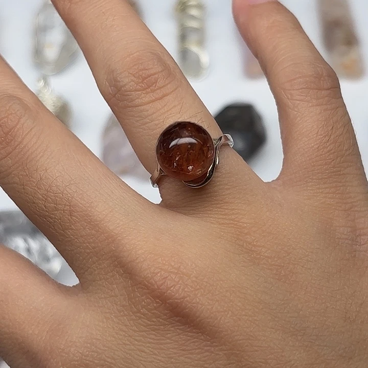 银S925镶嵌戒指水晶闪灵钻戒指