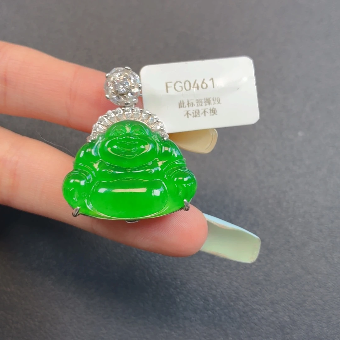 翡翠银S925镶嵌颈饰