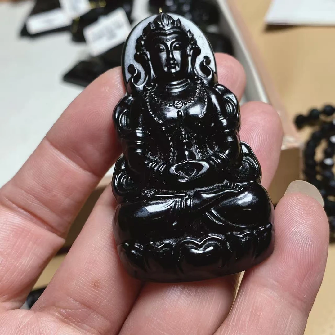 天然缅料a货 观音挂件084