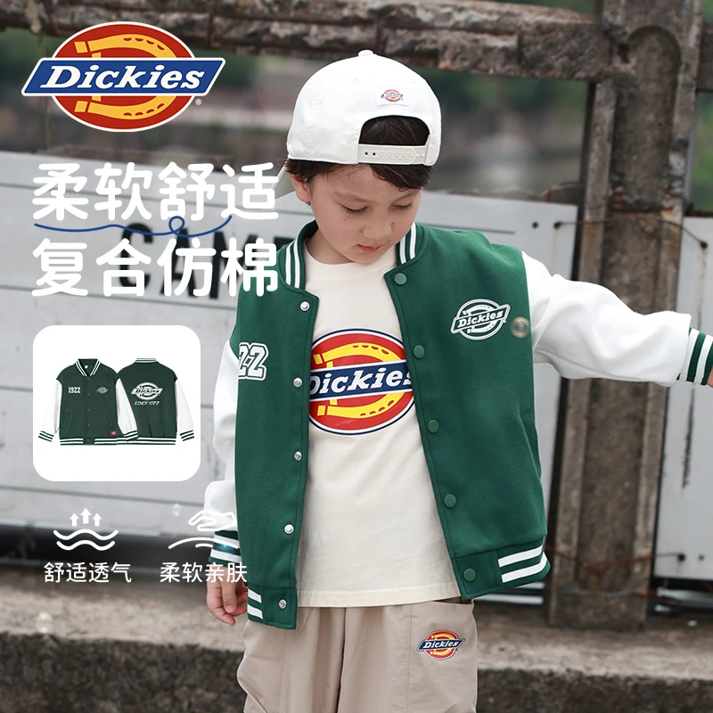 Dickies儿童2025年美式复古秋款棒球服舒适有型外套244K10LSD245