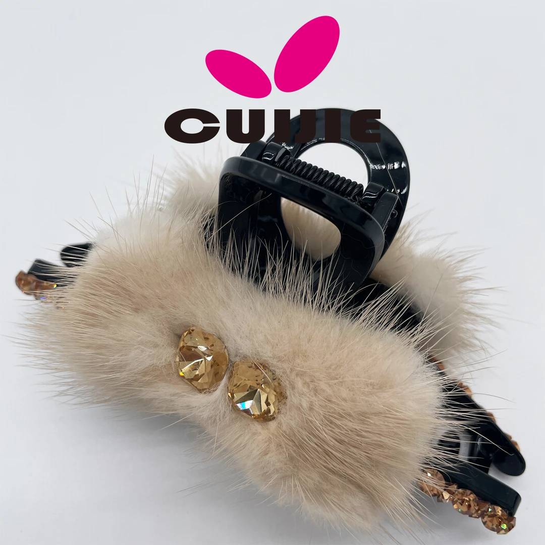 4147粉熙小猫抓夹  2025新款高级时尚发饰头饰真的很加分秋冬轻奢