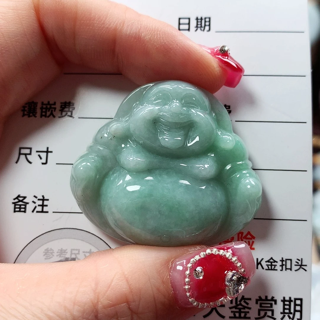 翡翠颈饰未镶嵌A***啦佛公