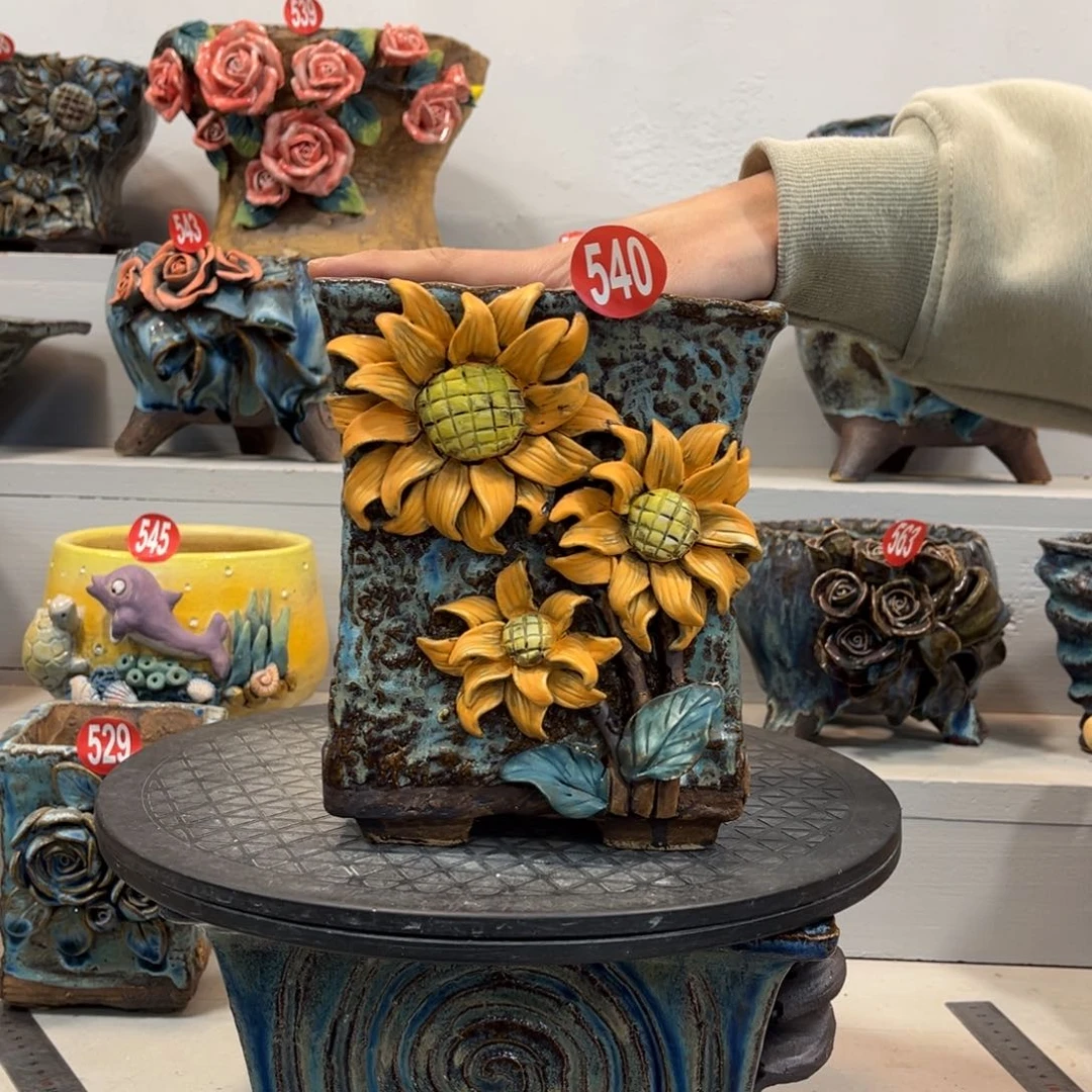 陶瓷陶然花盆540号