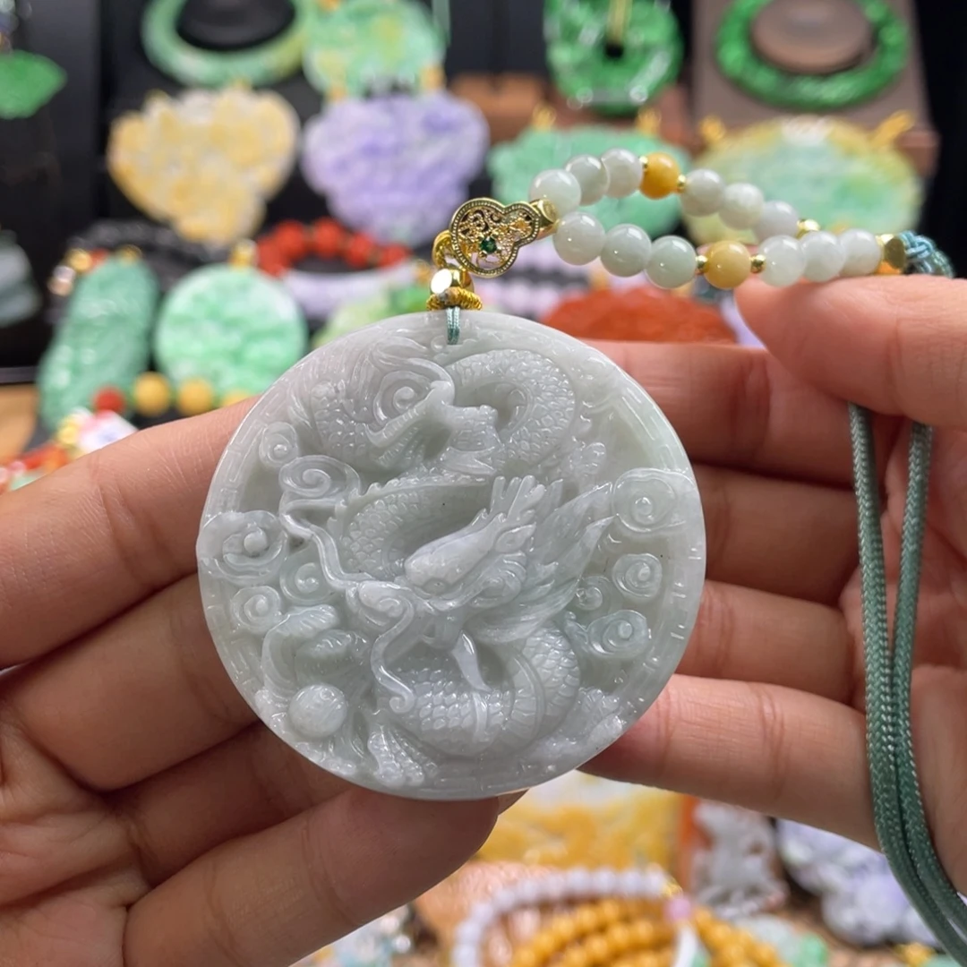 翡翠未镶嵌颈饰代编织